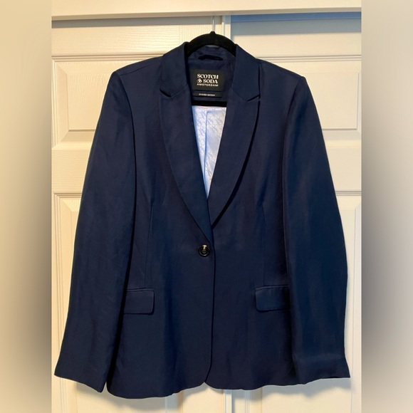 NWOT - Scotch & Soda Summer Edition Classic single breasted Linen-blend blazer - Picture 1 of 1